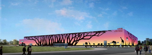 Plan d'effet du pavillon collectif de l'Afrique