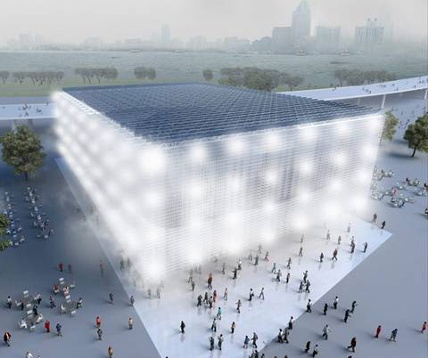 &Agrave; l'approche du compte &agrave; rebours d'un an avant l'ouverture de l'Expo 2010, le pavillon des entreprises de Shanghai intitul&eacute; 'Le Cube magique' a &eacute;t&eacute; mis en construction le 25 avril. Une c&eacute;r&eacute;monie d'inauguration a eu lieu dans le site de l'Expo. En m&ecirc;me temps, l'embl&egrave;me du pavillon a &eacute;t&eacute; publi&eacute;. 