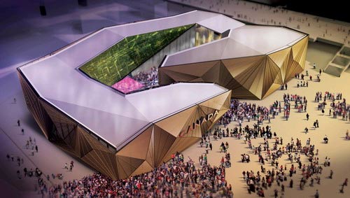 Le plan d'effet du pavillon du Canada