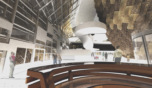 L'int&eacute;rieur du pavillon d'Espagne