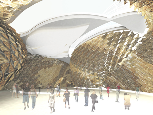 L'int&eacute;rieur du pavillon d'Espagne