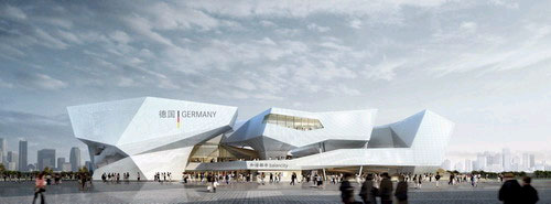 Le plan d'effet du pavillon d'Allemagne