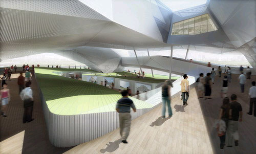 Le plan d'effet du pavillon d'Allemagne