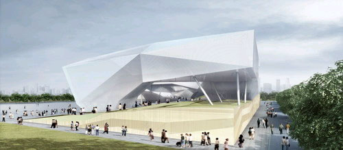 Le plan d'effet du pavillon d'Allemagne