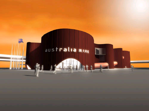 Le plan d'effet du pavillon de l'Australie