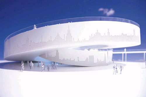 Le plan d'effet du pavillon du Danemark