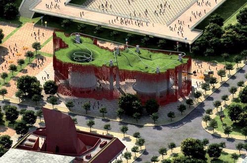 Le plan d'effet du pavillon de Suisse