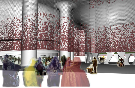 Le plan d'effet du pavillon de Suisse