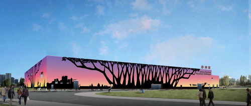 Plan d'effet du pavillon collectif de l'Afrique