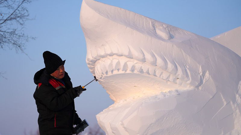 Chine : concours de sculptures sur neige à Harbin
