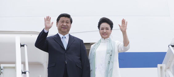Le pr&eacute;sident chinois arrive &agrave; Brazzaville pour une visite d'Etat au Congo