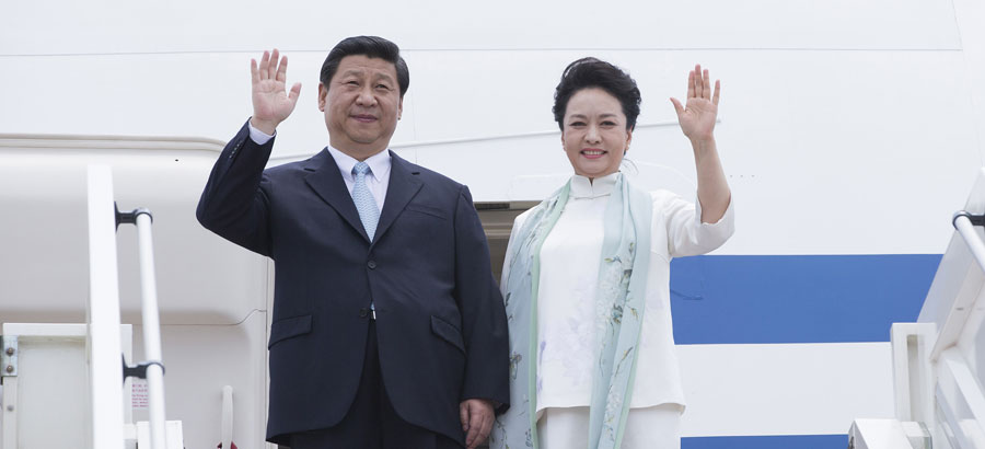 Le pr&eacute;sident chinois arrive &agrave; Brazzaville pour une visite d'Etat au Congo