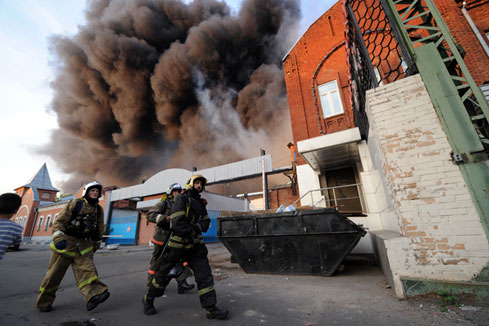 Un incendie &eacute;clate dans une usine de Moscou
