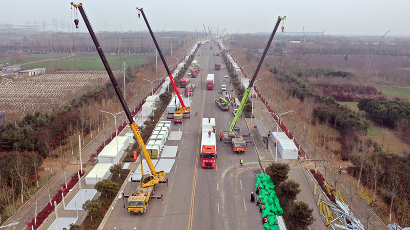 Chine : construction d'un centre de quarantaine temporaire au Henan