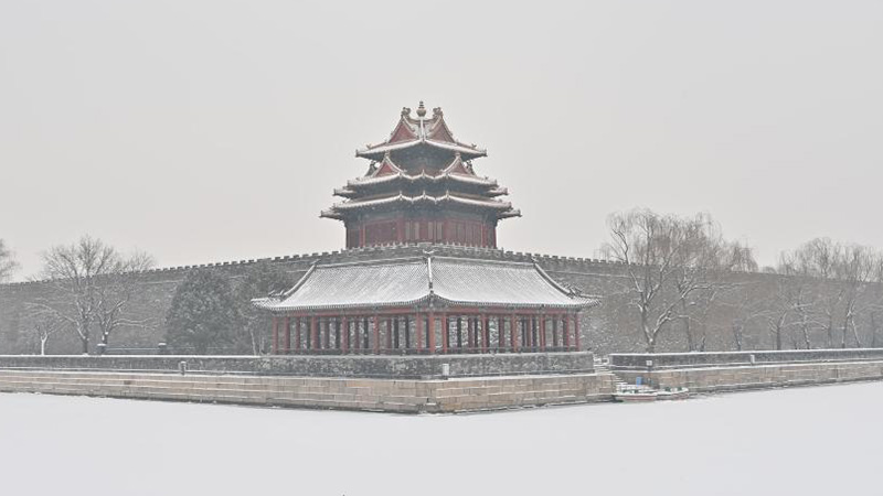 Chine : chutes de neige à Beijing