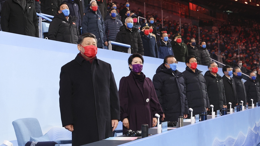Le président chinois Xi Jinping assiste à la cérémonie de clôture des Jeux paralympiques d'hiver de Beijing