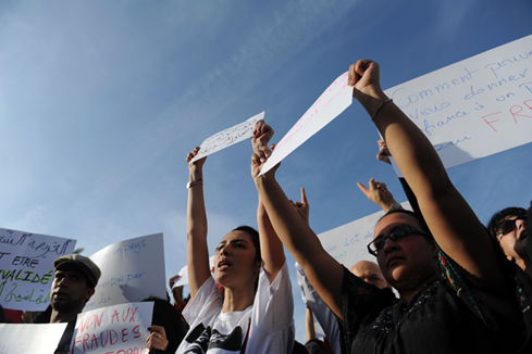 Tunisie: Protestation contre la fraude aux &eacute;lections