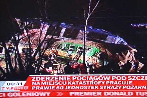 Pologne: collision entre deux trains, 6 morts