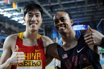 Salle/Mondiaux-2012/60 m haies hommes : Liu Xiang gagne la m&eacute;daille d'argent
