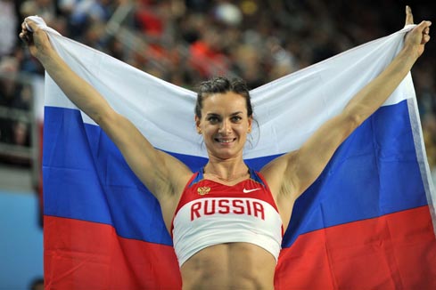 Salle-Mondiaux-2012/Perche dames: or pour Isinbayeva