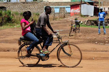 Kenya: vélos taxis à Nairobi