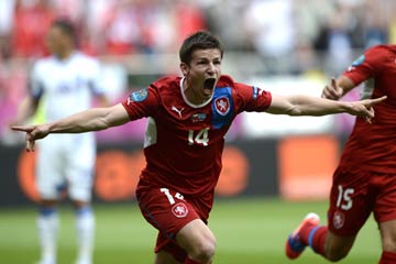 Euro 2012 : la R&eacute;publique Tch&egrave;que bat la Gr&egrave;ce (2-1)
