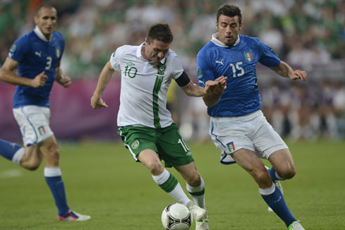 Euro 2012: l'Italie s'impose &agrave; l'Irlande(2-0) et se qualifie pour les quarts de finale