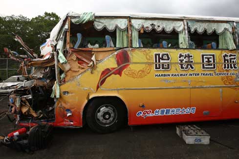 Un mort et quatre bless&eacute;s dans un accident de la route &agrave; Taiwan