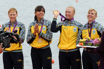 JO-2012 : L'Ukraine championne du quatre de couple dames des &eacute;preuves d'aviron