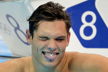 JO-2012-Natation-50 m nage libre messieurs: le Fran&ccedil;ais Florent Manaudou remporte la m&eacute;daille d'or