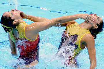 JO 2012: Tour pr&eacute;liminaire de natation synchronis&eacute;e en duo