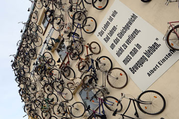 Allemagne : "Mur de v&eacute;lo" &agrave; Landsberg