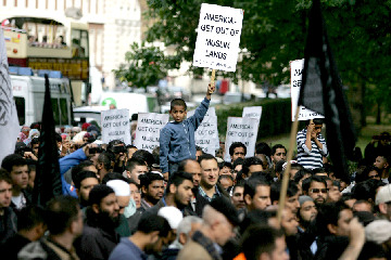 Manifestation contre un film d&eacute;nigrant l'Islam en GB