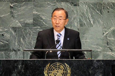 Le chef de l'ONU appelle &agrave; la fin des violences et aux flux d'armes en Syrie