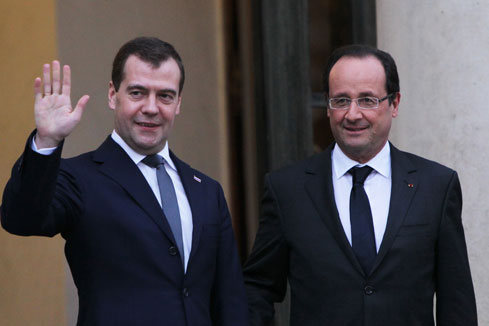 France : rencontre Hollande/Medvedev &agrave; Paris