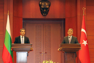 Turquie: conf&eacute;rence de presse conjointe du pr&eacute;sident turc et son homologue bulgare