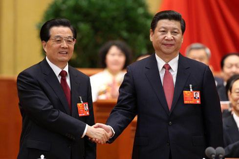 Xi Jinping &eacute;lu pr&eacute;sident de la Chine et pr&eacute;sident de la Commission militaire centrale