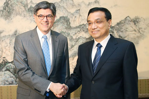 Li Keqiang appelle &agrave; &eacute;tendre les int&eacute;r&ecirc;ts communs pour r&eacute;soudre les diff&eacute;rends entre la Chine et les Etats-Unis