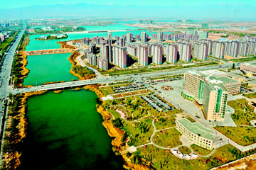 En images : la zone centrale commerciale Yuehaiwan de Yinchuan