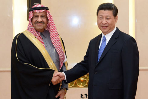 Le pr&eacute;sident chinois rencontre le vice-ministre saoudien de la D&eacute;fense