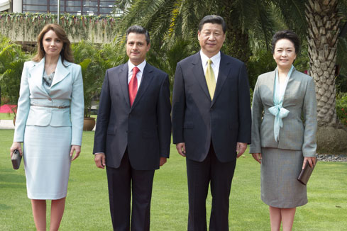 Rencontre entre le pr&eacute;sident chinois et son homologue mexicain