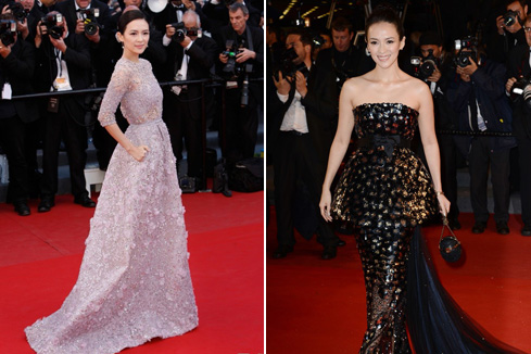 En images : looks de l'actrice chinoise Zhang Ziyi au 66e festival de Cannes
