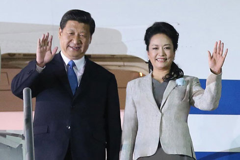 Arriv&eacute;e du pr&eacute;sident chinois au Costa Rica pour une visite d'Etat