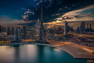 Galerie: Duba&iuml; vu depuis la cabine d'un avion