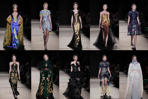 PHOTOS - Haute Couture automne-hiver 2013-2014 &agrave; Paris : un d&eacute;fil&eacute; du designer chinois Laurence Xu