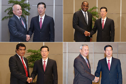 Un vice-PM chinois rencontre quatre dirigeants &eacute;trangers qui assisteront &agrave; un forum &eacute;cologique