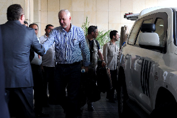 Arriv&eacute;e en Syrie de l'&eacute;quipe d'inspection de l'ONU sur l'utilisation d'armes chimiques