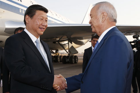 Le pr&eacute;sident chinois entame une visite d'Etat en Ouzb&eacute;kistan