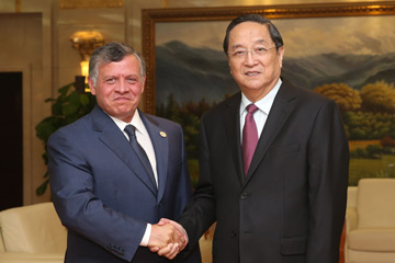 Yu Zhengsheng rencontre le roi de Jordanie et le roi de Bahre&iuml;n