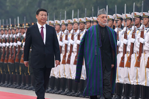 Xi Jinping et Li Keqiang rencontrent le pr&eacute;sident afghan